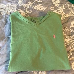 Green polo t shirt